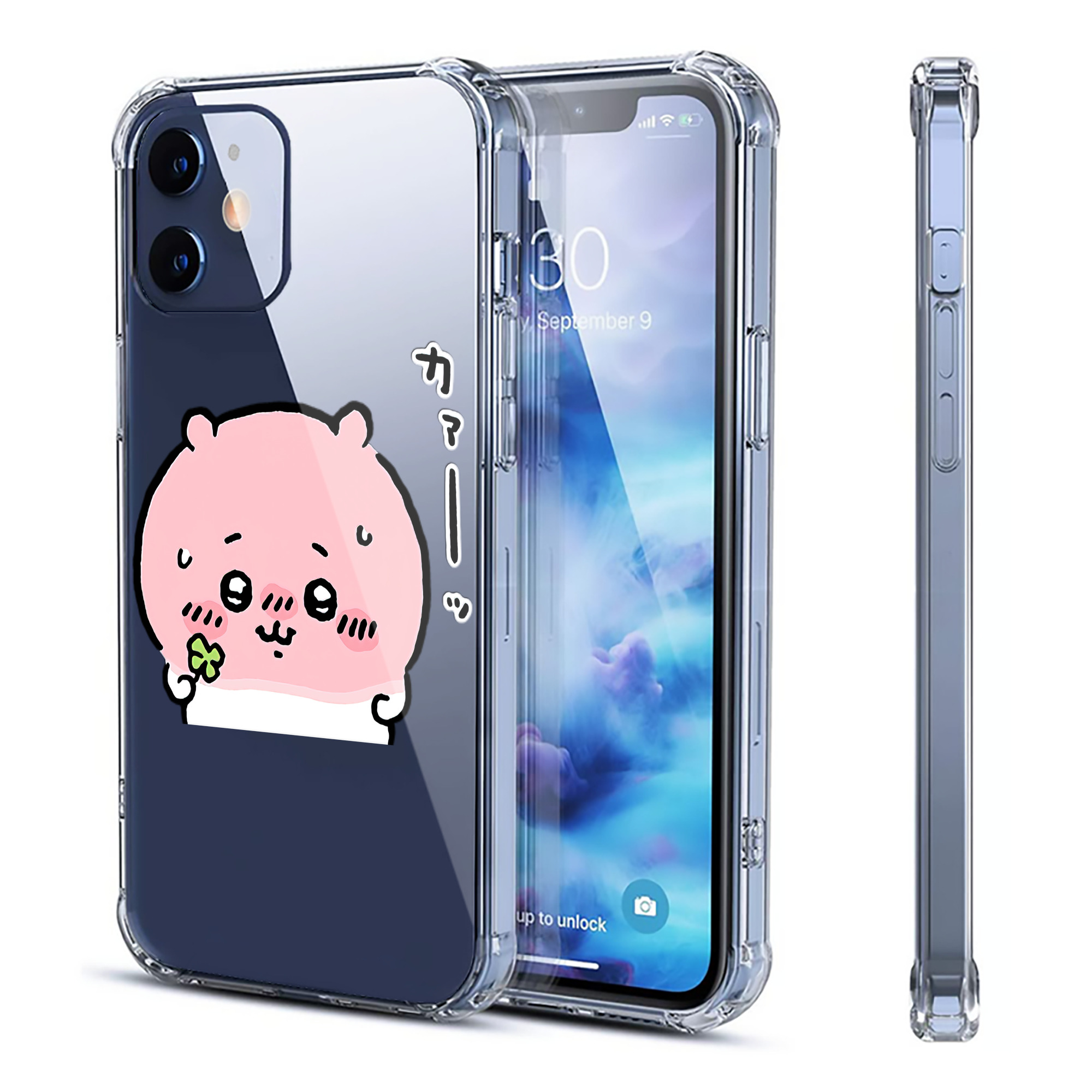 （画像用） ちいかわ ちいかわ Chii-kawa chiikawa 【iPhone 12シリーズ対応】透明スマホケース（クリアソフトケース）